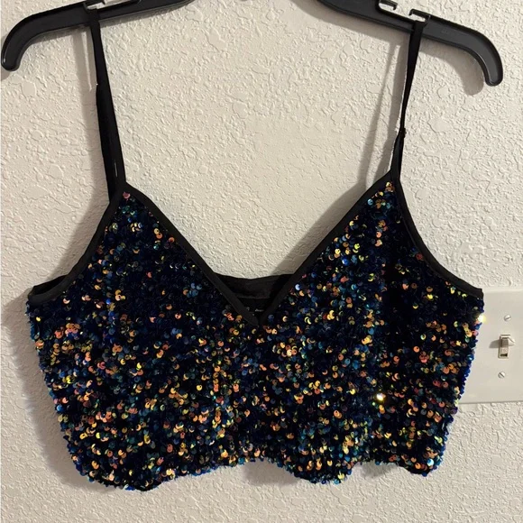 Hot Miami Styles Sequin Mini Skirt Set - Multicolor - Picture 4 of 5